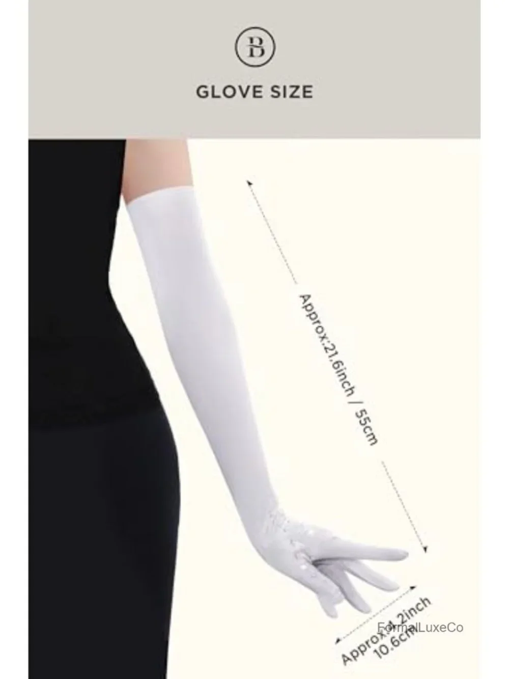 Long Rhinestone Gloves 21.6